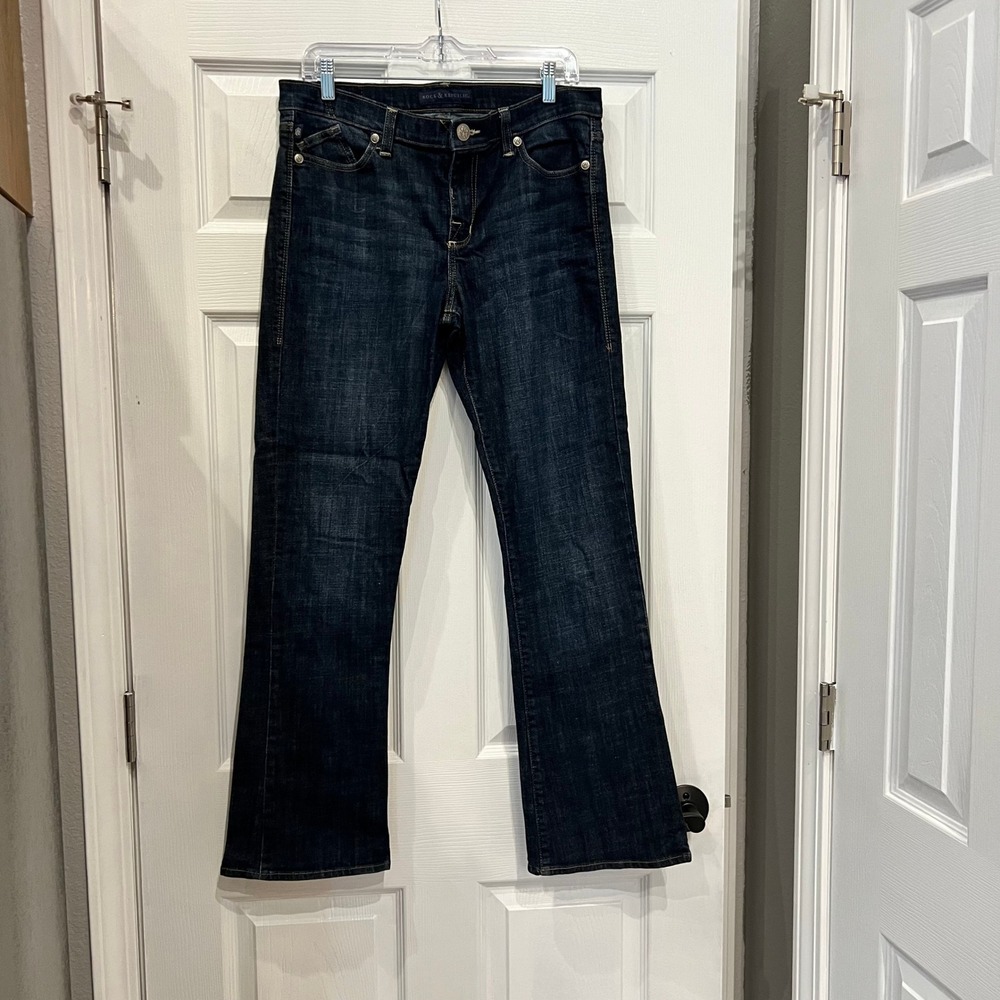 Rock & Republic Kasandra Bootcut Jeans Cotton Denim Dark Wash Y2K Edgy 14M